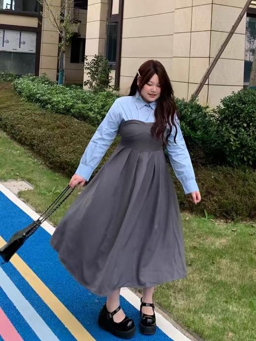 双十二福利！【诗铭洛可】XC2376 连衣裙假两件春秋冬抹胸连衣裙 商品图3