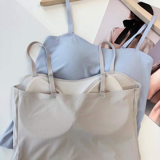 SUNJ88101桑蚕丝螺纹平口吊带 商品图7