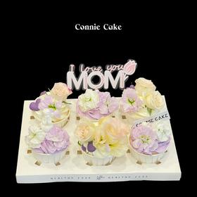 紫色系纸杯蛋糕