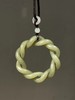 和田青黄玉镂雕绞绳麻花形环，顺丰包邮 商品缩略图4