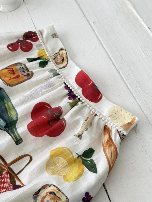 生活闪闪发光｜“缤纷食绘”印花半身裙 天丝与桑蚕丝混纺面料 彩色 商品图4