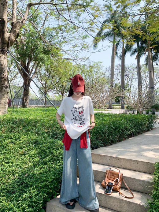 【129元任选2件】现货秒杀！卡通猫猫印花短袖T 商品图10