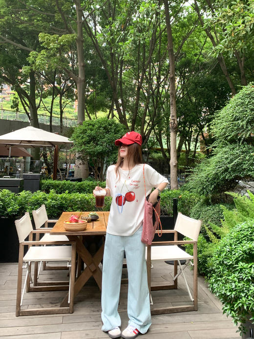 【129元任选2件】现货！樱桃印花短袖T 商品图6