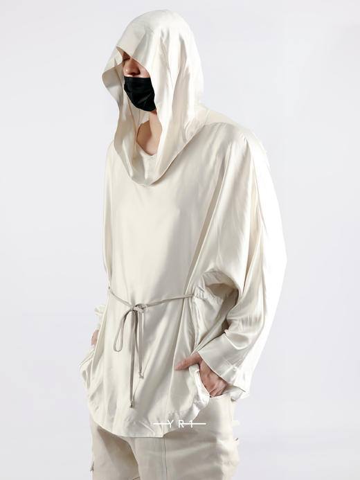 Rick Owens | HOLLYWOOD 秀款连帽束腰绉缎外衣 商品图0