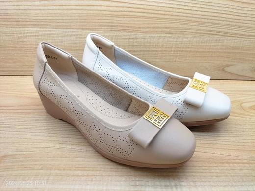 夏季新款时尚中跟女凉鞋24267801豪行真皮浅口透气休闲鞋 商品图2