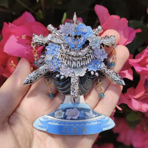 【簪花冠·三条簪头冠】福建非遗发冠发饰泉州簪花福州三把刀立体AR冰箱贴伴手礼 商品图7