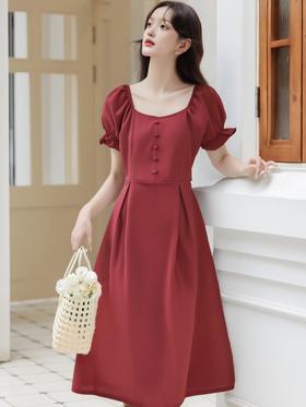 【诗铭洛可】XCX205连衣裙法式简约裙子A2-1