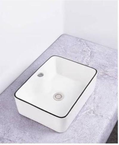 台上盆 345B包边黑 带龙头孔 48.8*37.8*14 商品图0