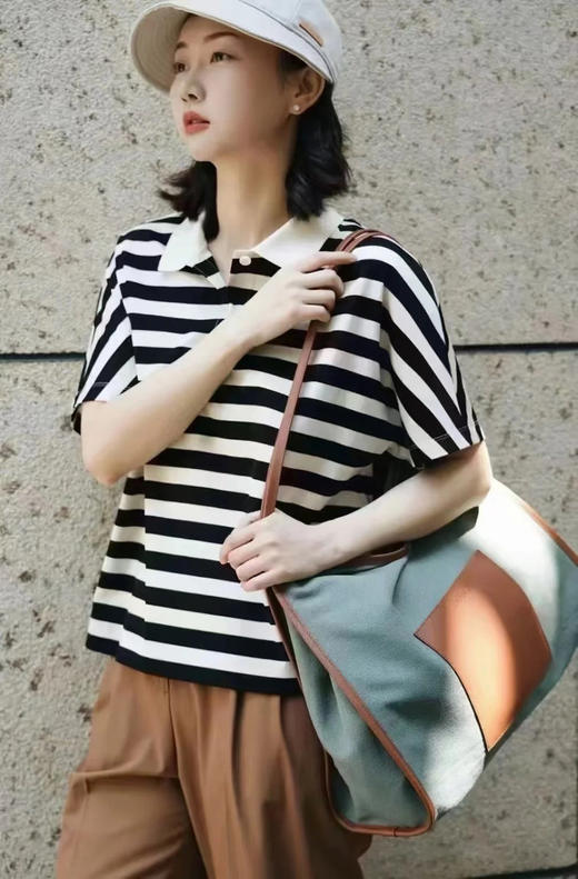 【高品质私服】【IC棉条纹针织布POLO衫】条纹别致，通勤与休闲的完美融合G1378-CC【无标出货 介意慎拍】 商品图8