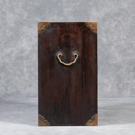 清	红木嵌黄杨木诗文大书箱 商品图4