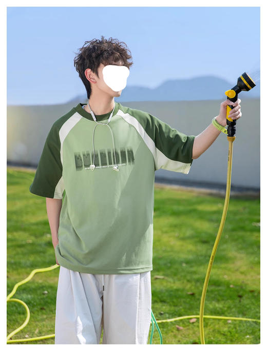 裁缝学苑QL09情侣拼接插肩袖T恤纸样女装短袖上衣图纸样板 商品图3