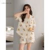 可人儿小众设计师新款泡泡绵女士睡衣夏季短袖可外出家居服套装 商品缩略图3