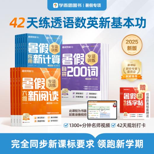 2025新版暑假专项训练同步新课标暑假作业阅读计算练字视频讲解zt 商品图0