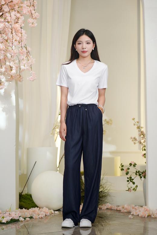 S1裸感空调裤 臣禾【养肤舒适裤】松紧腰抽绳直筒休闲裤	JZ252060258 商品图3