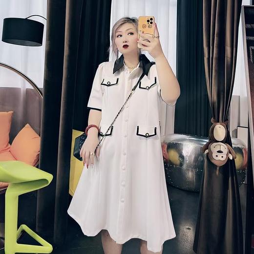 超值购【诗铭洛可】W471长款连衣裙小香风排扣赫本裙子A10-1 商品图4