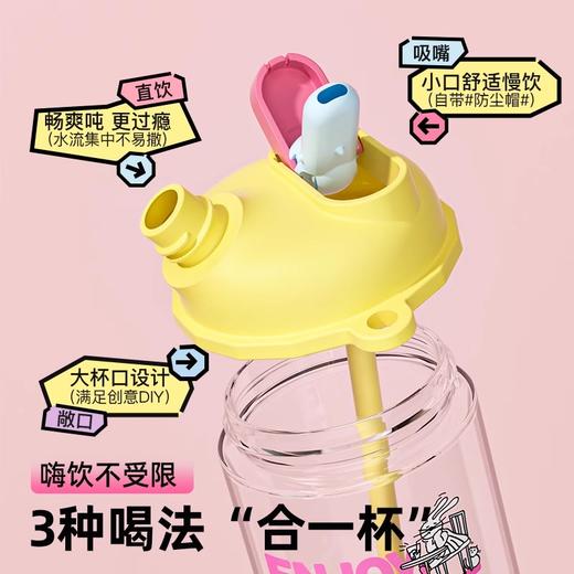 bablov水杯女生高颜值夏季学生上学专用可爱便携水壶吸管杯子 商品图3
