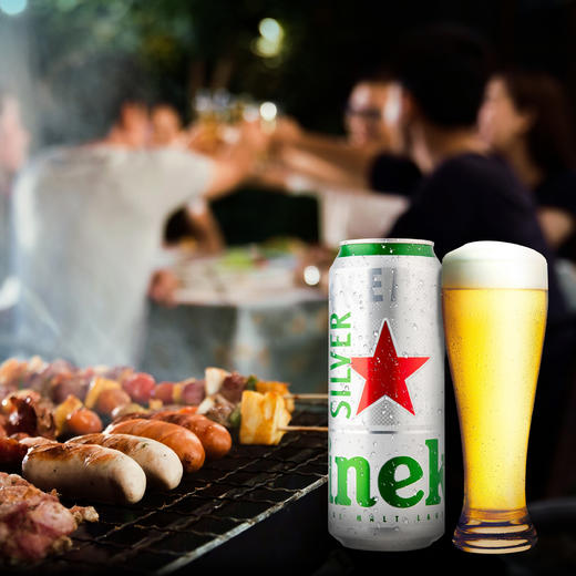 喜力星银啤酒500ml*12听 商品图2