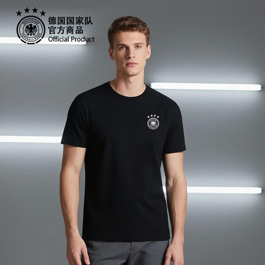 【官方正版】德国国家队 | 夏季黑色T恤简约基础打底短袖休闲透气 商品图1