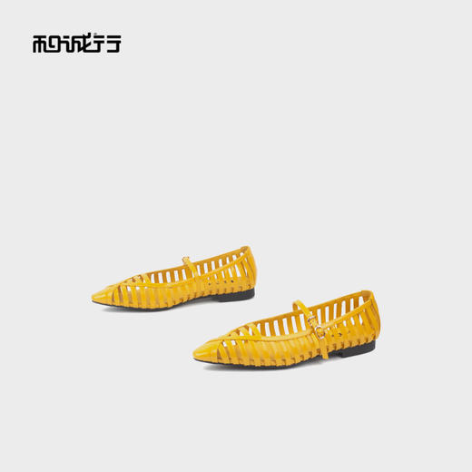 和诚行 2025夏季新款气质尖头浅口单鞋女时尚镂空平底单鞋0770202 商品图2