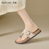 西遇勃肯凉拖鞋女夏季新款复古休闲沙滩鞋夹趾平底外穿人字拖V1156739 商品缩略图3