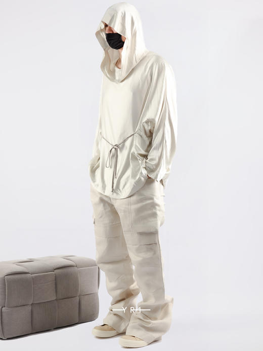 Rick Owens | HOLLYWOOD 秀款连帽束腰绉缎外衣 商品图2