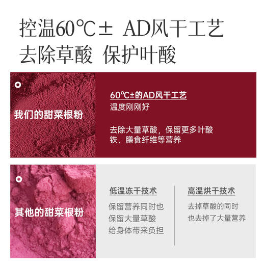  均衡小站 纯有机甜菜根粉 健身即食补冲饮 富含铁叶酸 蔬菜粉便携小包 5g*12袋 商品图1