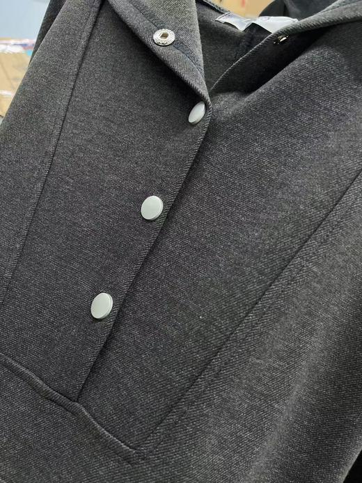 【诗铭洛可】XC7478卫衣五粒扣连帽宽松可抽绳春秋卫衣C2-2 商品图3