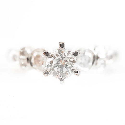 【天然正品】PT900铂金时尚设计款0.32克拉钻石戒指I-J-SI 13号（戒圈可改）女士现售价：3280！160525NJM12 商品图0