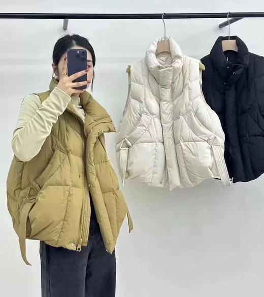 【YW】无忧购“反季清仓”韩版松弛感轻薄百搭立领飘带羽绒马甲6301（截单后3-5天发货) 商品图6