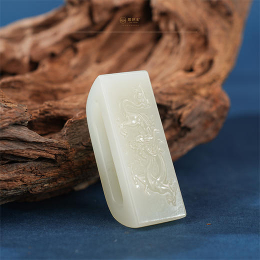 新疆国玉盟世玉【君子雅致】白玉腰扣【带证书·顺丰物流】 商品图0