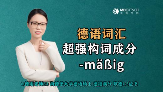 【德语词汇】超强构词成分 -mäßig 商品图0