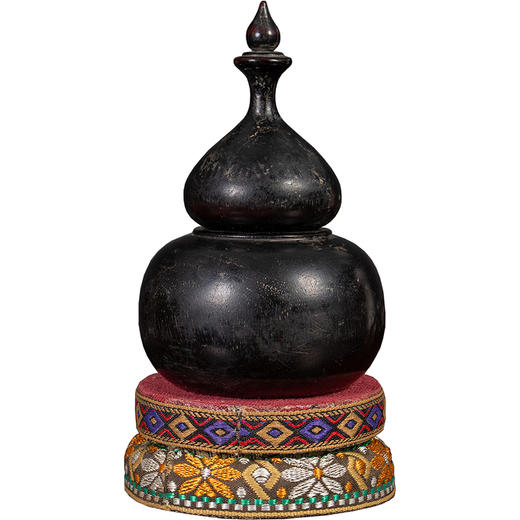 清	紫檀葫芦形香盒摆件 商品图5