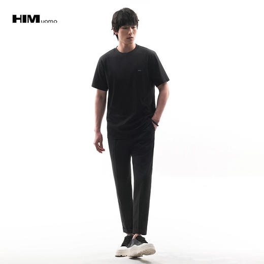 HIM漢崇  简约舒适弹性裤腰日常易打理通勤休闲九分裤男 2026春季 商品图1