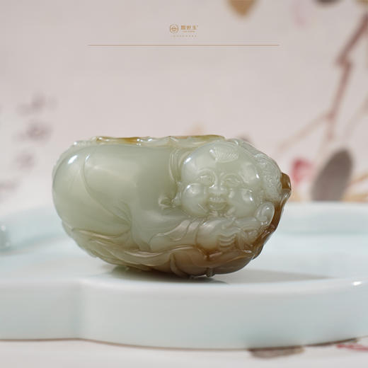 新疆国玉盟世玉【阖家欢乐】和田玉挂件【带证书·顺丰物流】 商品图1