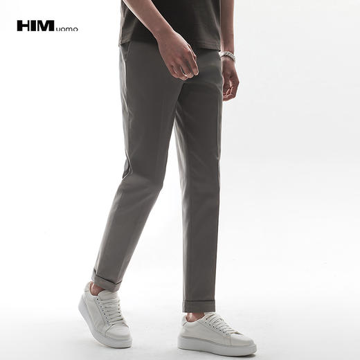 HIM漢崇  时尚商务百搭休闲裤日常上班通勤舒适九分裤男 2026春季 商品图5