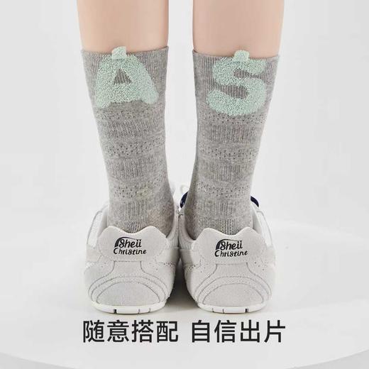 【满3双/19.9元】【秀黛】女士字母提花潮袜女士夏季袜子S5220026T【门店同款】 商品图1