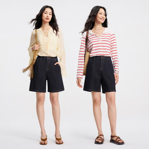 【精致原牛百慕大短裤】simplepieces夏季款SPS牛仔短裤梨形显瘦 商品图5