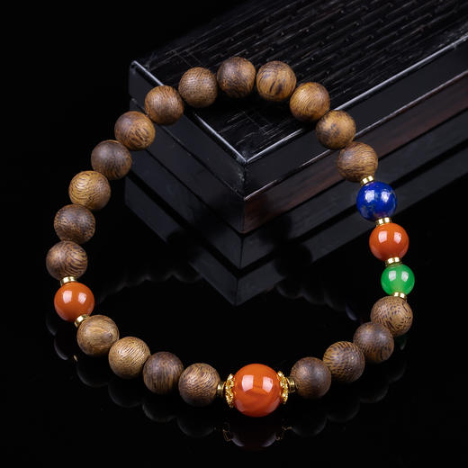 xy0353沉香+南红碧玉青金石国风穿搭手串 商品图0