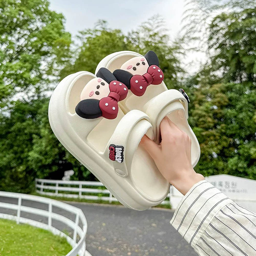 【特价19元】【36-38码】夏季女士外穿凉拖鞋凉鞋沙滩多巴胺软底防滑休闲卡通拖鞋【WG25257】