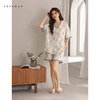 可人儿小众设计师新款泡泡绵女士睡衣夏季短袖可外出家居服 商品缩略图3