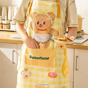 摩登主妇黄油小熊围裙厨房家用2025新款防油防水年轻款罩衣