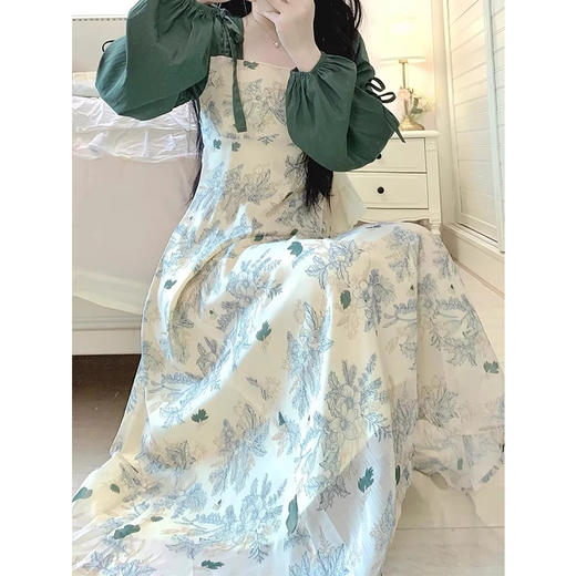 裁缝学苑AH01新中式国风方领长袖连衣裙纸样女装收腰显瘦裙子样板 商品图4