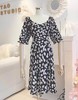 超值购【诗铭洛可】W129长款连衣裙雏菊v领短袖裙子A1-3 商品缩略图3