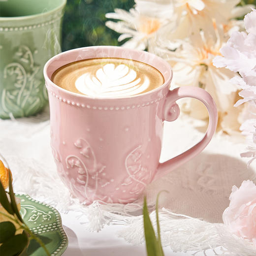 大英博物馆 博物志系列 铃兰花开浮雕马克杯 粉雾花园 绿野仙踪 商品图2