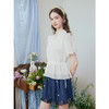 两三事 云纱捕风 2025夏季新款甜美绣花荷叶边拼接泡泡袖衬衫女 商品缩略图2