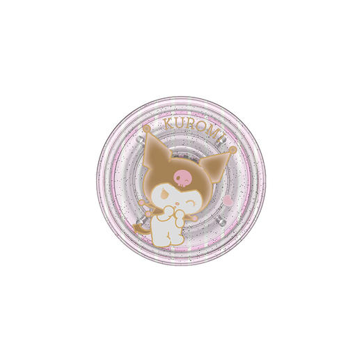 【漂浮魔法屋】心愿成真 PopSockets X Kuromi 合作系列 POPGRIP泡泡骚手机粘贴式气囊支架 Glitter闪粉亮片系列 粉色  条纹 商品图2