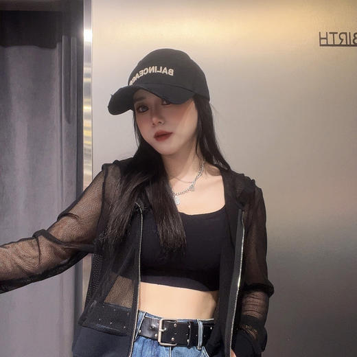 MC连帽拉链透气长袖外套50406（黑）夏季252150230321 商品图3