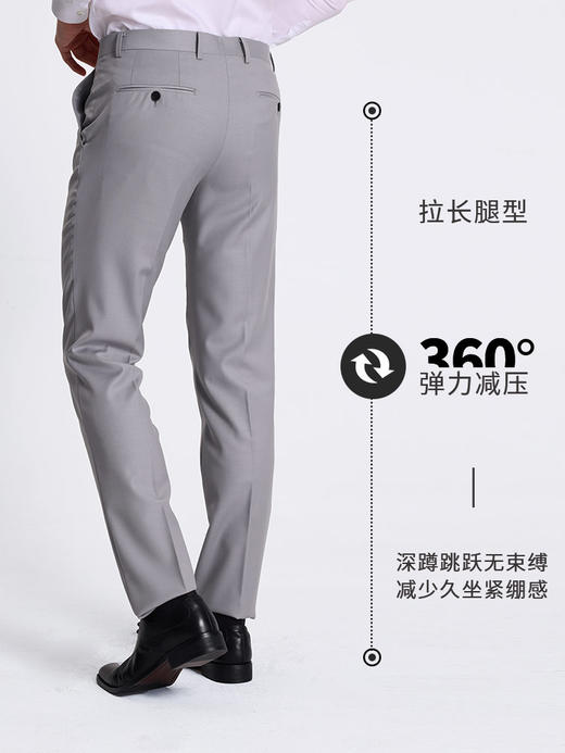 callisto灰色丝毛混纺西裤 商品图4