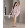 可人儿小众设计师新款泡泡绵女士睡衣夏季短袖可外出家居服套装 商品缩略图2