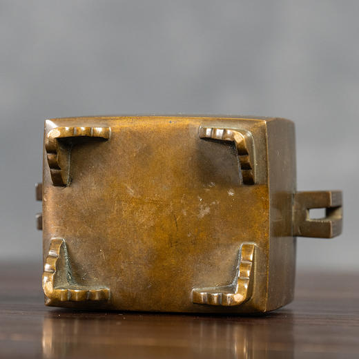 清	铜嵌银丝双耳瑞兽钮香炉 商品图4